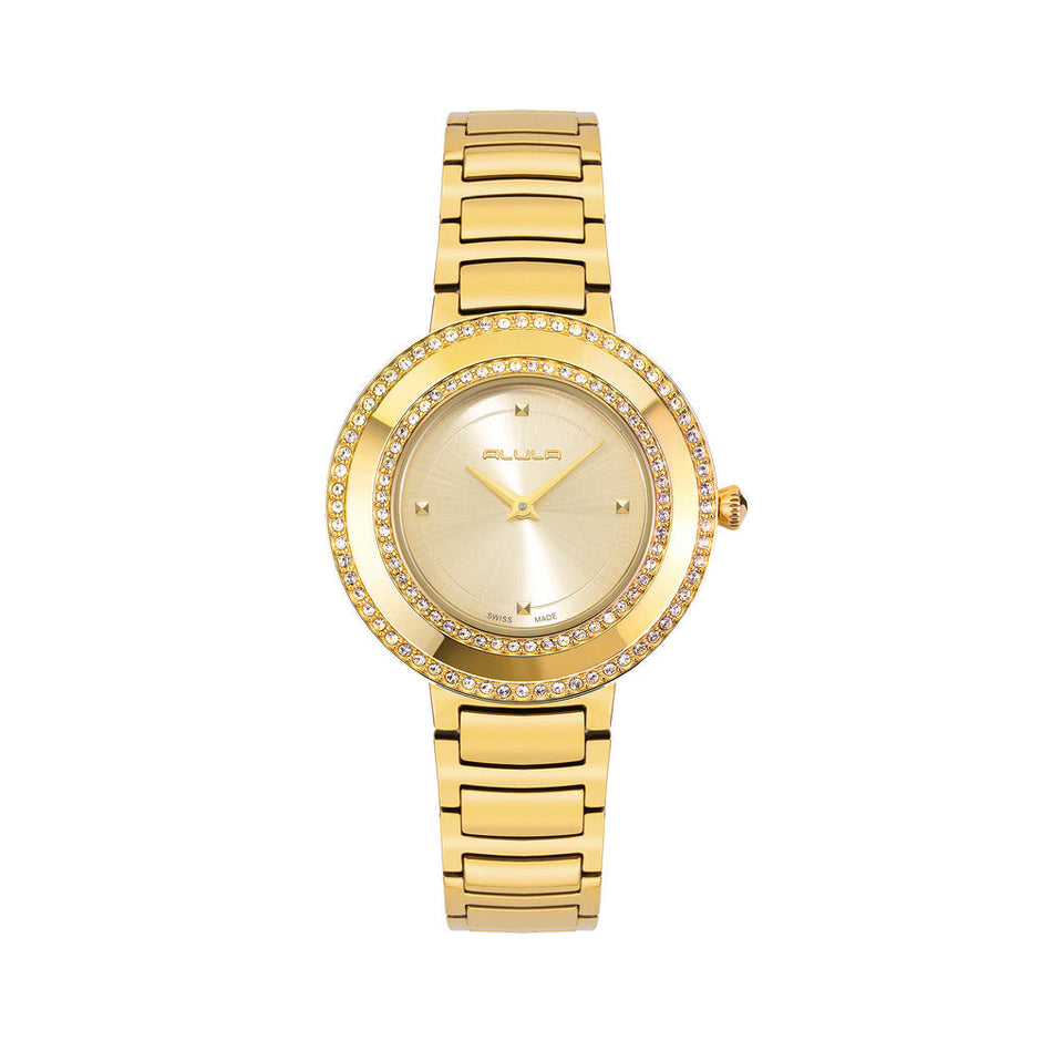 Women Gold Stainless Steel Watch