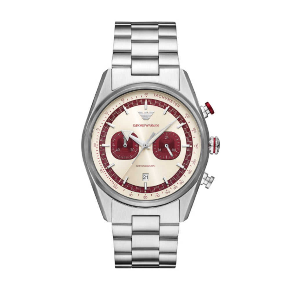 Men Racer Silver Watch