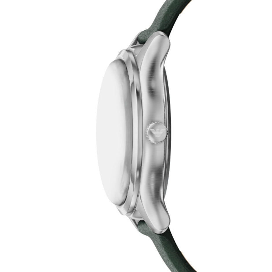 Men Green Leather Watch