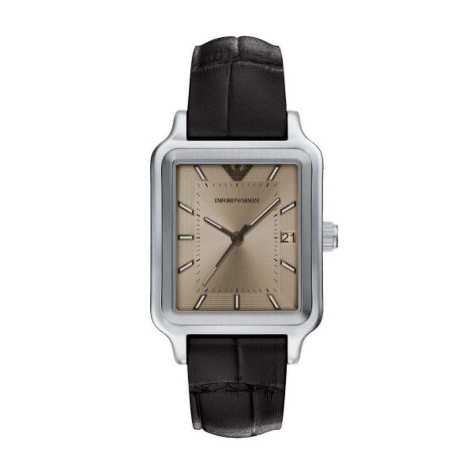 Men Brown Leather Watch