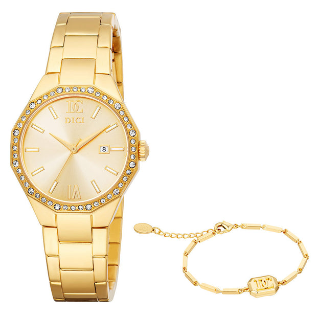 Women Priscilla Golden Watch