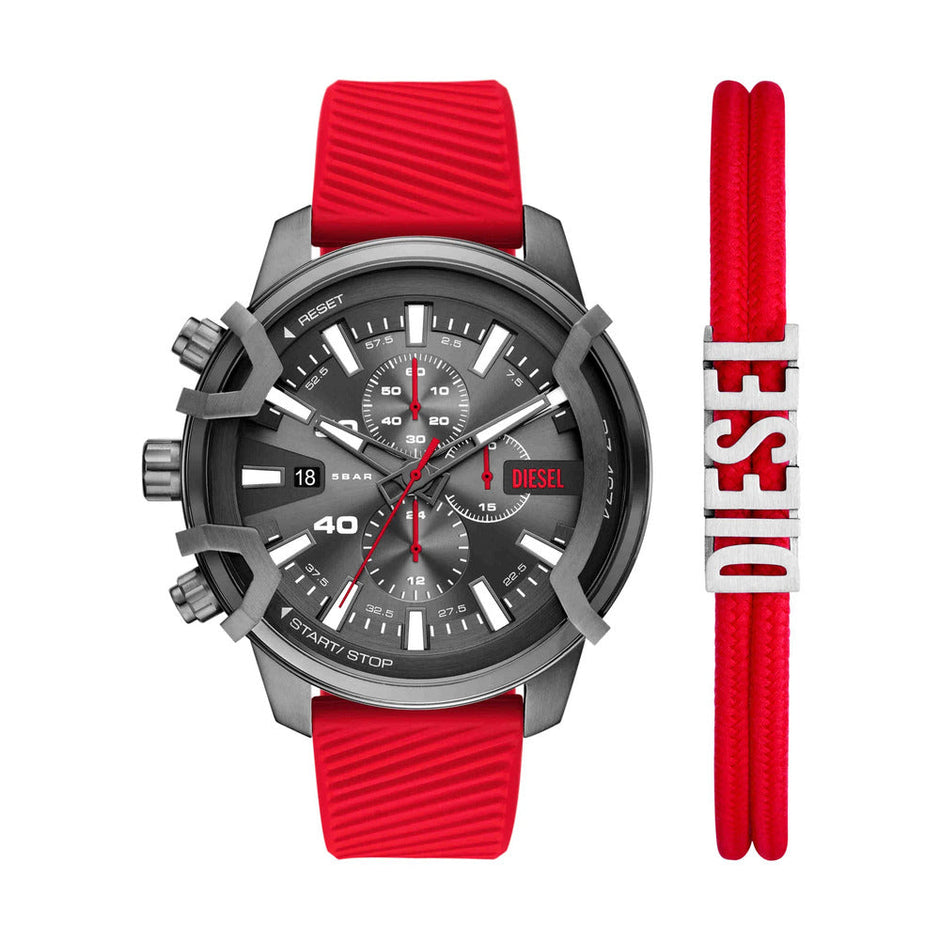 Men Griffed Red 48mm Watch