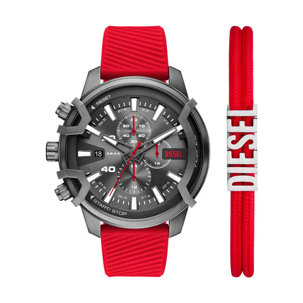 Men Griffed Red 48mm Watch