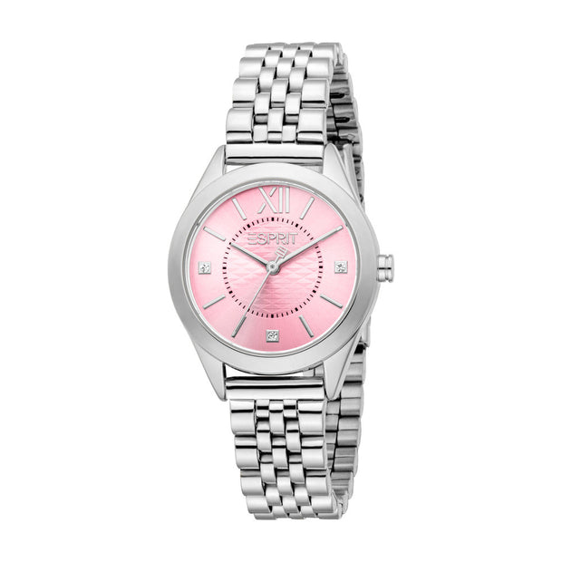 Women Pointy Look Silver Watch