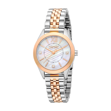 Women Pointy Look Two Tone Watch
