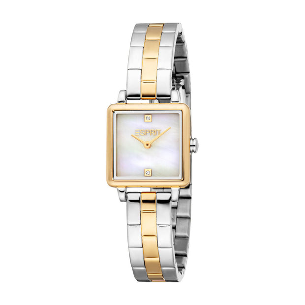 Women Square Two Tone Watch
