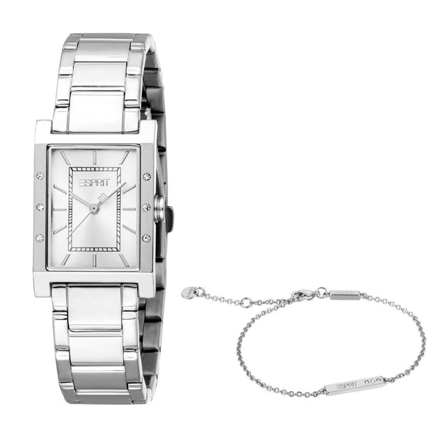 Women Rhea Silver Watch Set