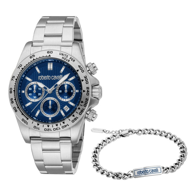 طقم ساعة فيرو فضية رجالية