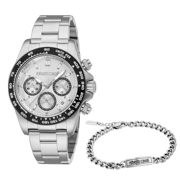 طقم ساعة فيرو فضية رجالية