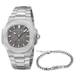 Men Ruggito Silver Watch Set