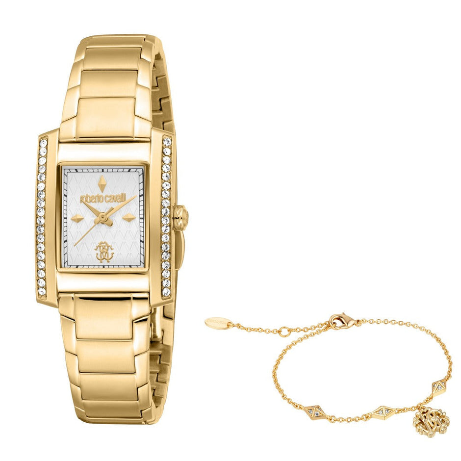 Women Soletta Golden Watch Set