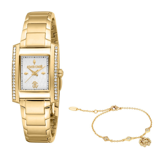 Women Soletta Golden Watch Set