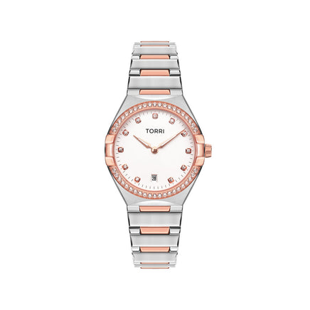 Women Manuel Two Tone Watch