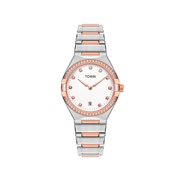Women Manuel Two Tone Watch