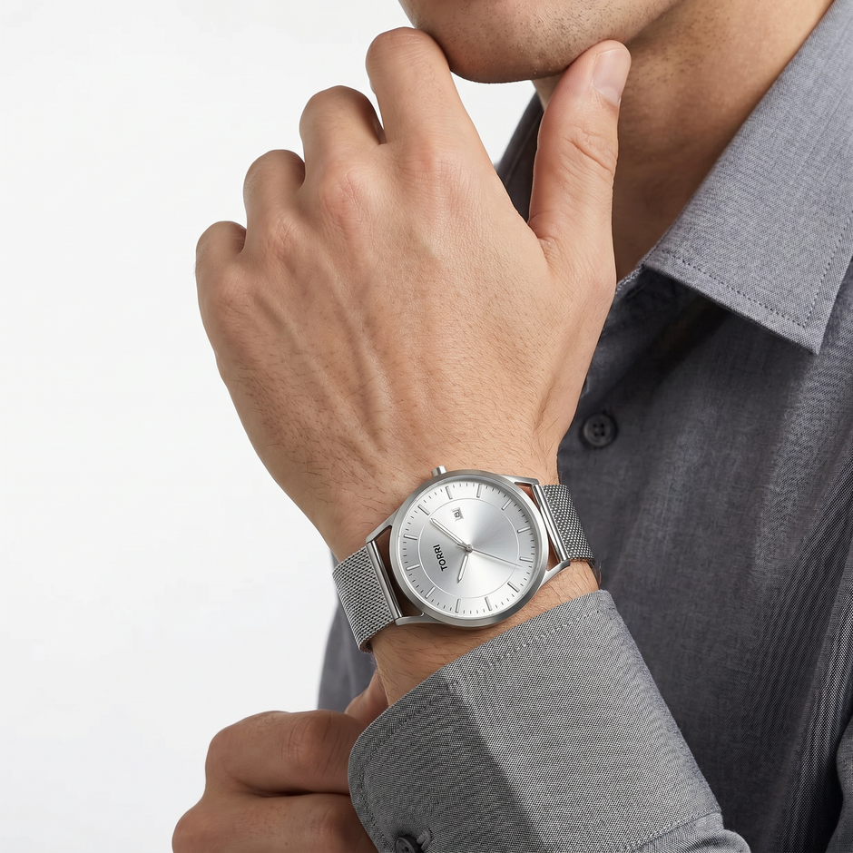 Men Silver Watch